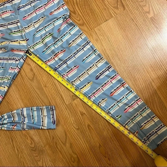 Lost Princess Apparel Disney Rainbow Monorail TC Tall And Curvy Leggings Blue - Picture 6 of 7